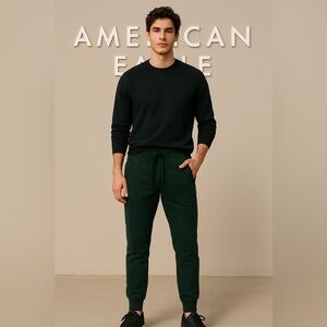 American Eagle Dark Green Jogger w/ Zipper Pockets – Men’s Medium Tall
